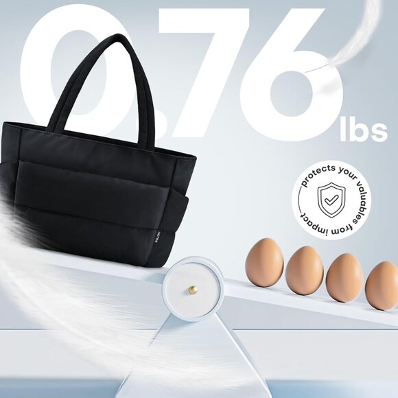 Puffer Tote Bag for Women, Nurses - Multi-Pocket Lightweight Bag for Work - Quil - Picture 2 of 6